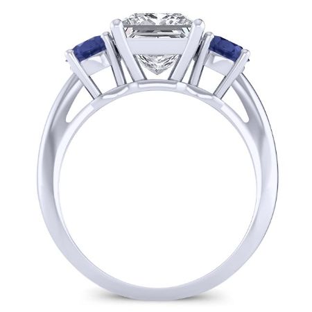 Fuschia Diamond Matching Band Only (engagement Ring Not Included) For Ring With Princess Center whitegold