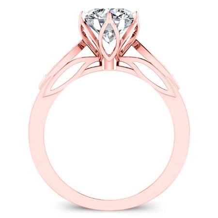 Pieris Round Moissanite Bridal Set rosegold
