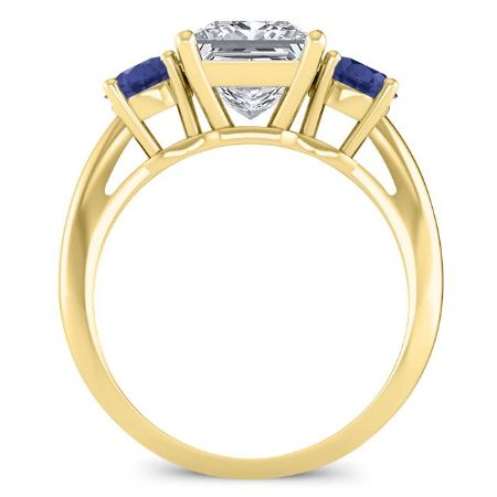 Fuschia Diamond Matching Band Only (engagement Ring Not Included) For Ring With Princess Center yellowgold