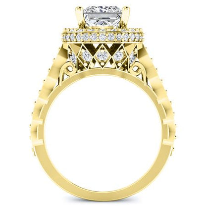 Rosanna Diamond Matching Band Only (engagement Ring Not Included) For Ring With Princess Center yellowgold