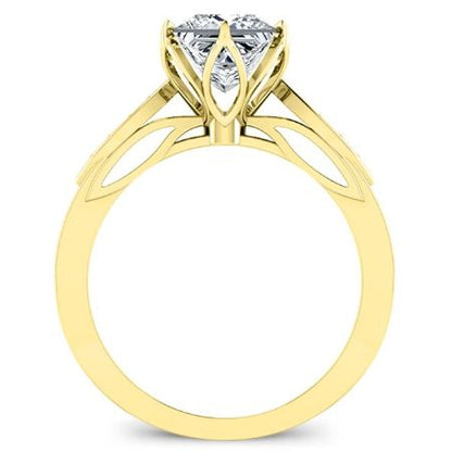 Pieris Princess Moissanite Bridal Set yellowgold
