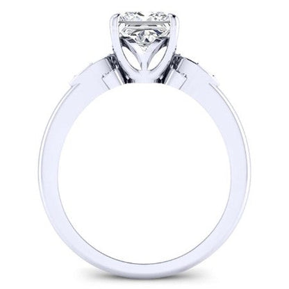 Lobelia Diamond Matching Band Only (engagement Ring Not Included) For Ring With Princess Center whitegold