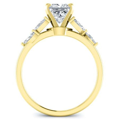 Wisteria Moissanite Matching Band Only (engagement Ring Not Included) For Ring With Princess Center yellowgold
