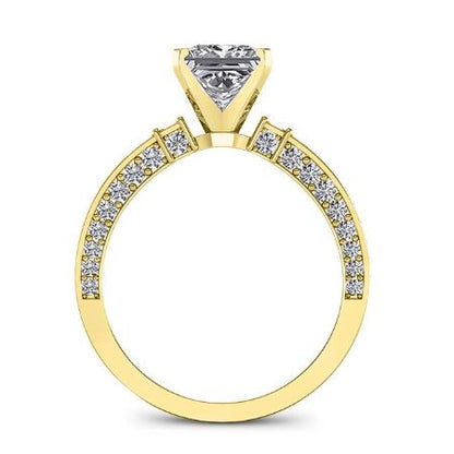 Daphne Princess Moissanite Bridal Set yellowgold
