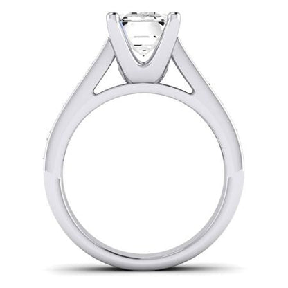 Yarrow Diamond Matching Band Only (engagement Ring Not Included) For Ring With Emerald Center whitegold