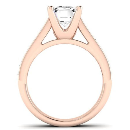 Yarrow Diamond Matching Band Only (engagement Ring Not Included) For Ring With Emerald Center rosegold