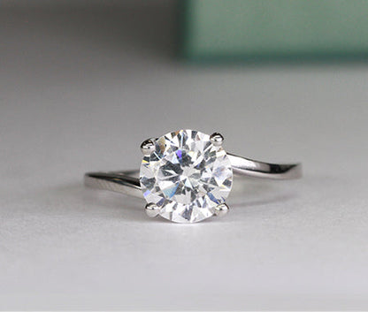 Zinnia Round Diamond Engagement Ring (Lab Grown Igi Cert) rosegold