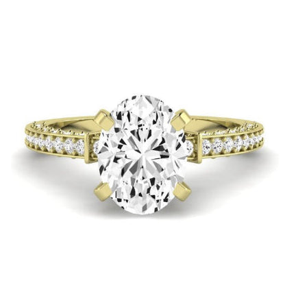 Daphne Oval Moissanite Bridal Set yellowgold