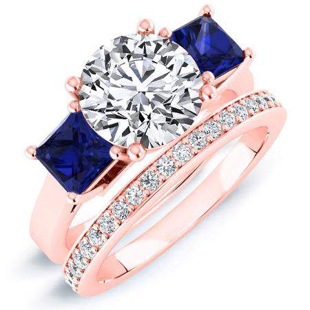 Ilex Round Diamond Bridal Set (Lab Grown Igi Cert) rosegold