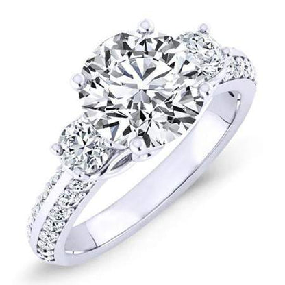 Thistle Round Diamond Engagement Ring (Lab Grown Igi Cert) whitegold