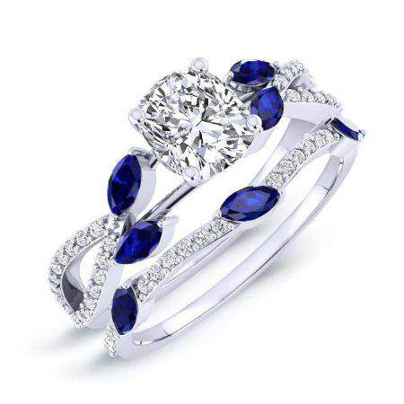 Alba Diamond Matching Band Only (engagement Ring Not Included) For Ring With Cushion Center whitegold