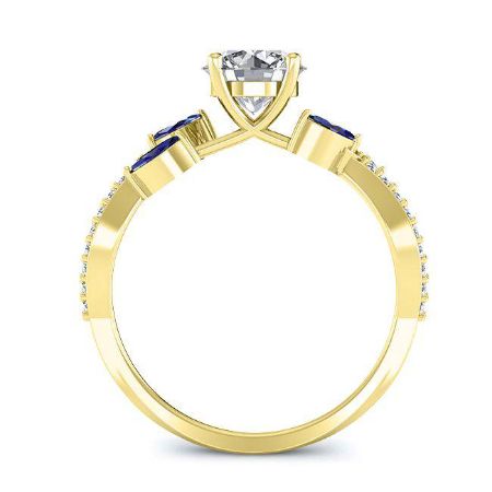 Alba Diamond Matching Band Only (engagement Ring Not Included) For Ring With Round Center yellowgold