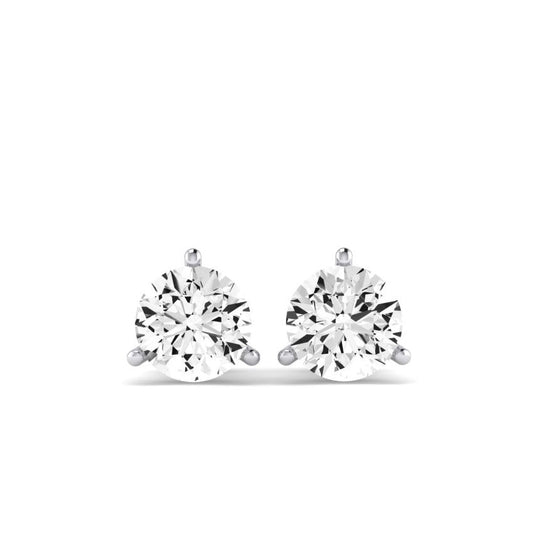 Alder Martini Moissanite Stud Earrings whitegold