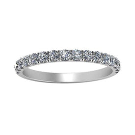 Almila Trendy Diamond Wedding Ring whitegold