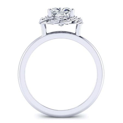 Almond Diamond Matching Band Only (engagement Ring Not Included) For Ring With Cushion Center whitegold