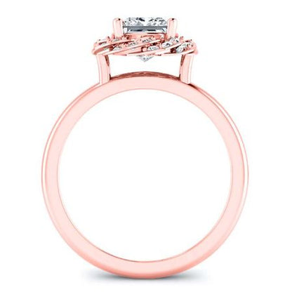 Almond Princess Diamond Bridal Set (Lab Grown Igi Cert) rosegold