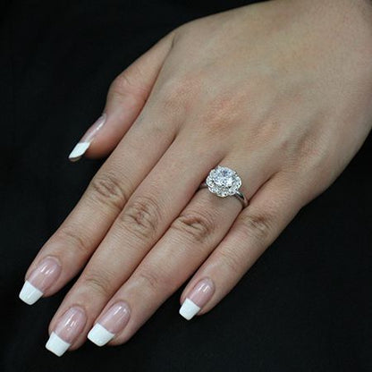 Almond Round Diamond Engagement Ring (Lab Grown Igi Cert) whitegold