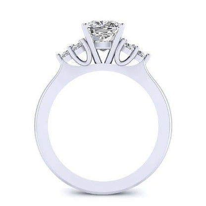 Alyssa Cushion Moissanite Bridal Set whitegold