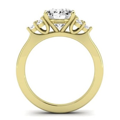 Alyssa Diamond Matching Band Only (does Not Include Engagement Ring) For Ring With Oval Center yellowgold