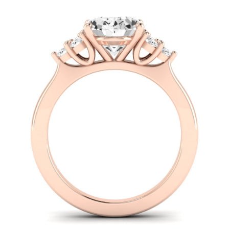 Alyssa Diamond Matching Band Only (does Not Include Engagement Ring) For Ring With Oval Center rosegold