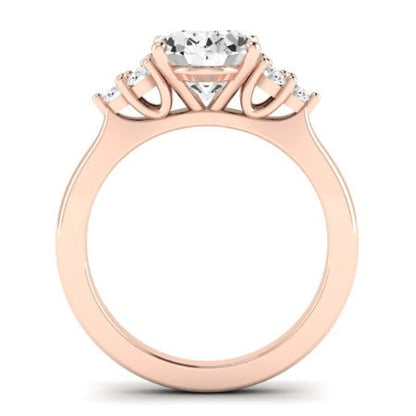 Alyssa Diamond Matching Band Only (does Not Include Engagement Ring) For Ring With Oval Center rosegold