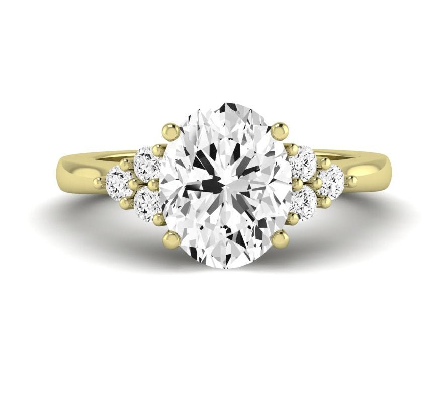 Alyssa Oval Moissanite Engagement Ring yellowgold