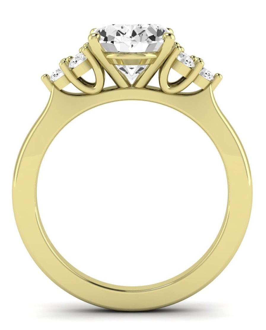 Alyssa Oval Moissanite Engagement Ring yellowgold