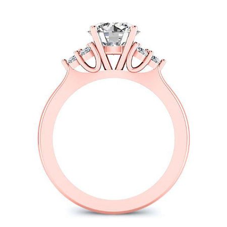 Alyssa Round Moissanite Bridal Set rosegold