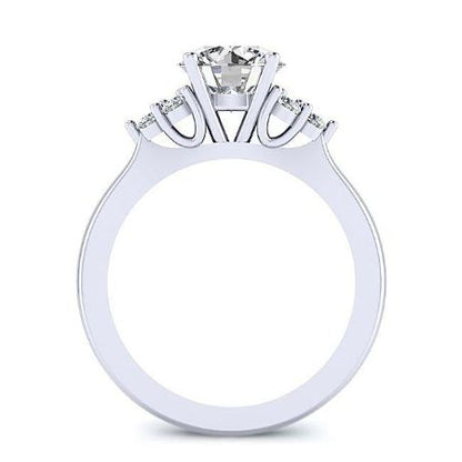 Alyssa Round Moissanite Bridal Set whitegold