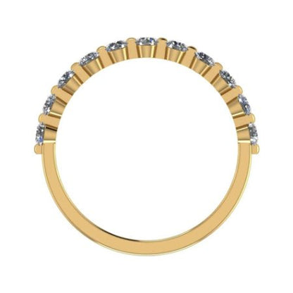Anara Round Trendy Diamond Wedding Ring yellowgold