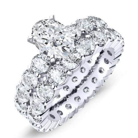 Angela Oval Moissanite Bridal Set whitegold