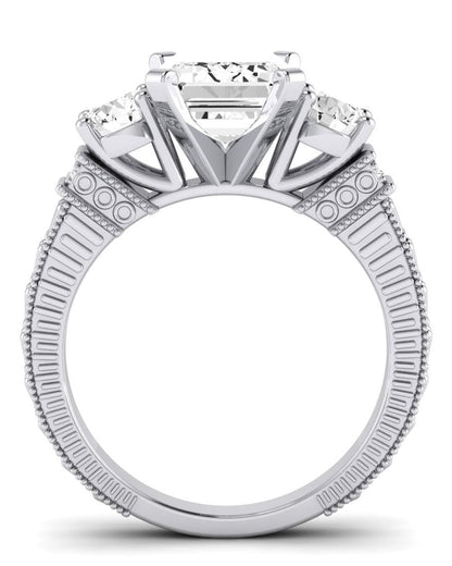 Angelonia Emerald Diamond Engagement Ring (Lab Grown Igi Cert) whitegold