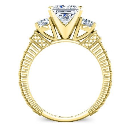 Angelonia Princess Moissanite Bridal Set yellowgold