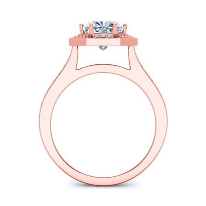 Anise Cushion Moissanite Bridal Set rosegold