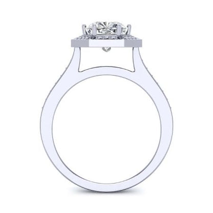 Anise Cushion Moissanite Bridal Set whitegold