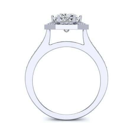 Anise Diamond Matching Band Only (engagement Ring Not Included) For Ring With Cushion Center whitegold