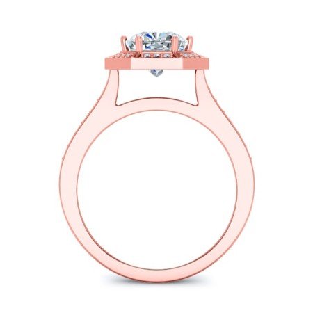 Anise Diamond Matching Band Only (engagement Ring Not Included) For Ring With Cushion Center rosegold