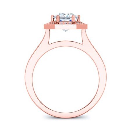 Anise Diamond Matching Band Only (engagement Ring Not Included) For Ring With Princess Center rosegold