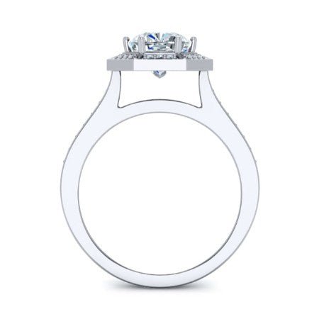 Anise Diamond Matching Band Only (engagement Ring Not Included) For Ring With Cushion Center whitegold