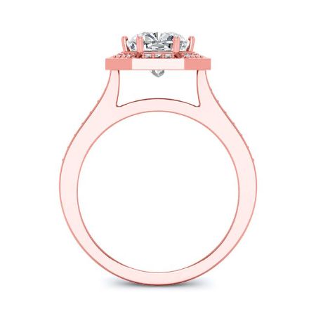 Anise Diamond Matching Band Only (engagement Ring Not Included) For Ring With Cushion Center rosegold