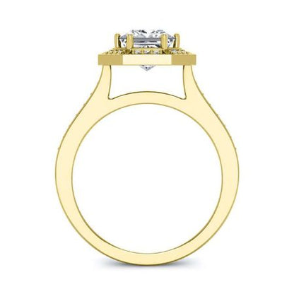 Anise Moissanite Matching Band Only (engagement Ring Not Included) For Ring With Princess Center yellowgold