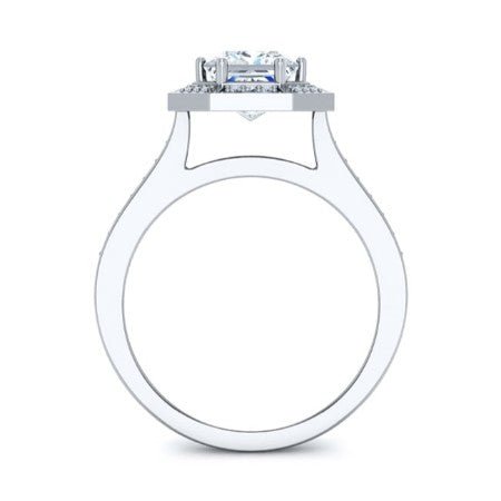 Anise Moissanite Matching Band Only (engagement Ring Not Included) For Ring With Princess Center whitegold