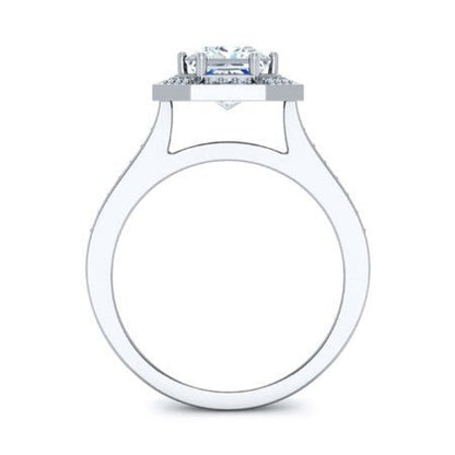 Anise Moissanite Matching Band Only (engagement Ring Not Included) For Ring With Princess Center whitegold