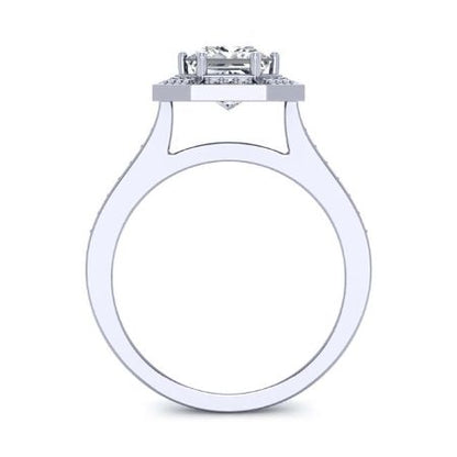 Anise Moissanite Matching Band Only (engagement Ring Not Included) For Ring With Princess Center whitegold