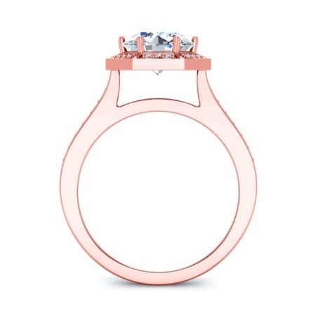 Anise Moissanite Matching Band Only (engagement Ring Not Included) For Ring With Round Center rosegold