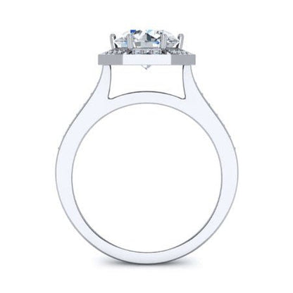 Anise Moissanite Matching Band Only (engagement Ring Not Included) For Ring With Round Center whitegold