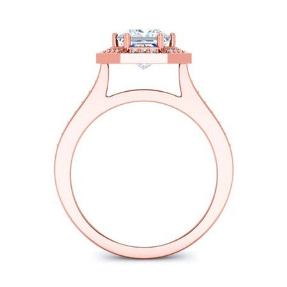 Anise Princess Moissanite Bridal Set rosegold
