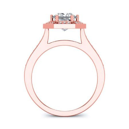 Anise Princess Moissanite Bridal Set rosegold