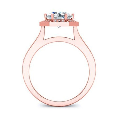 Anise Round Moissanite Bridal Set rosegold