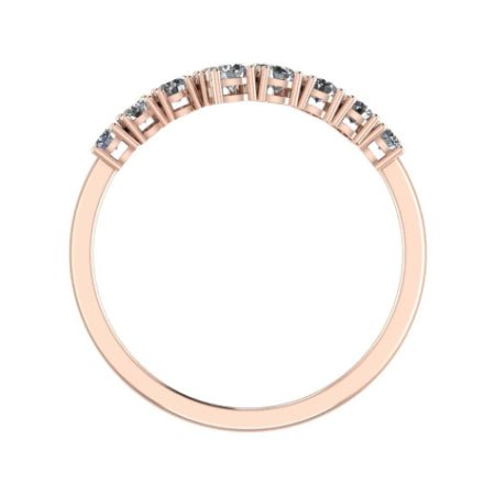 Anthea Split Bar Trendy Moissanite Wedding Ring rosegold